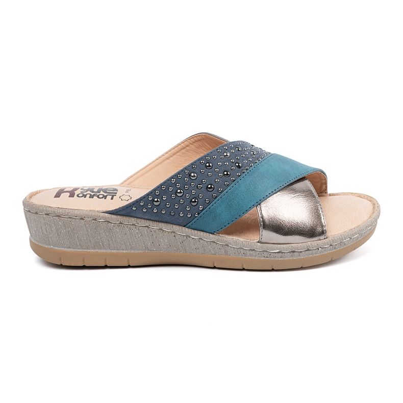Shelvt Fuas azuis com pregos prateados azul