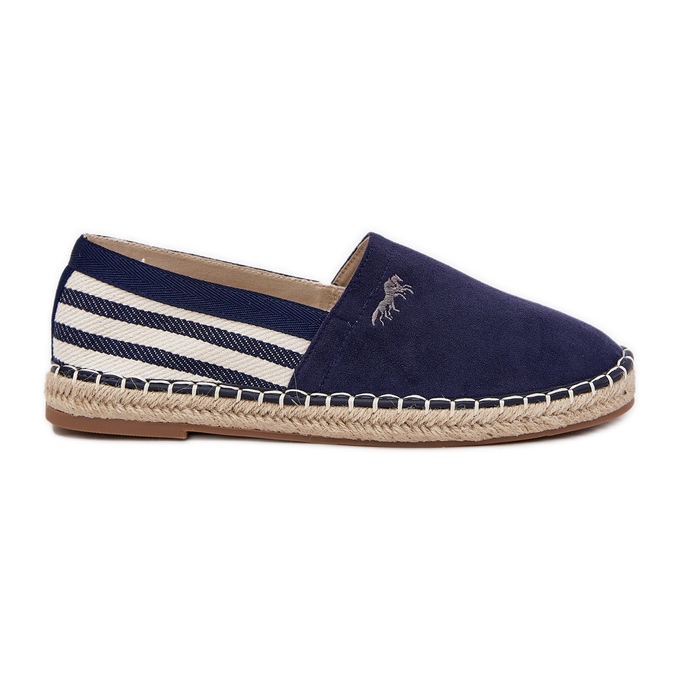 Eco -Suede de homens homens azul marinho