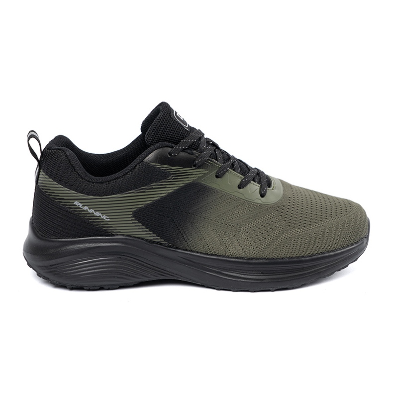 DK Sapatos esportivos masculinos verdes escuros preto