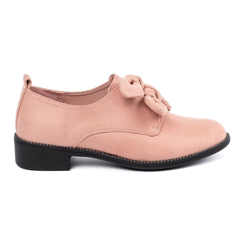 Seastar Sapatos de camurça rosa claro com um arco decorativo Seastar Sapatos de camurça rosa claro com um arco decorativo