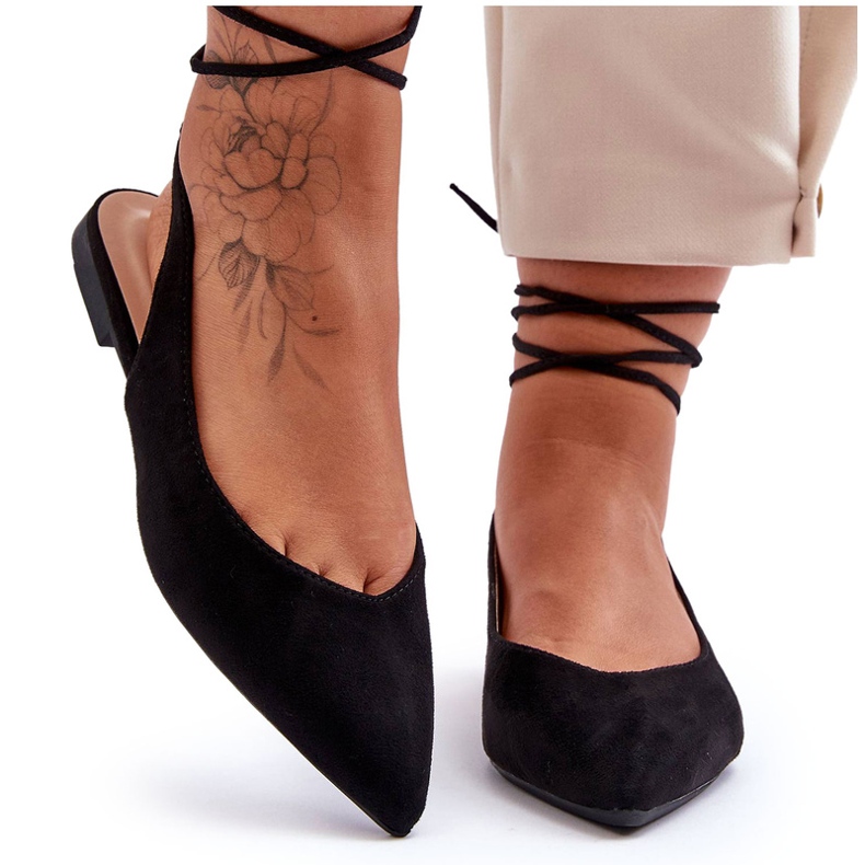 Ballerinas Eco-Eduamente das Mulheres preto