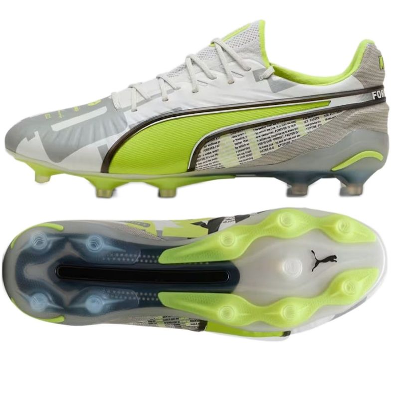 Puma King Ultimate Forever FG/AG 108426-01 Sapatos de futebol cinza