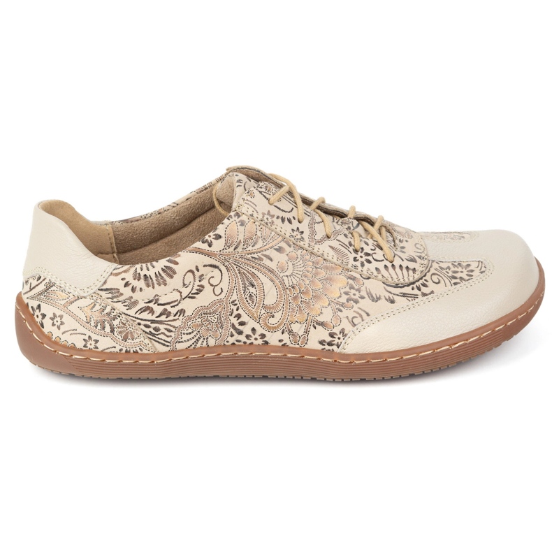 Olivier Sapatos de couro descalço talia bege