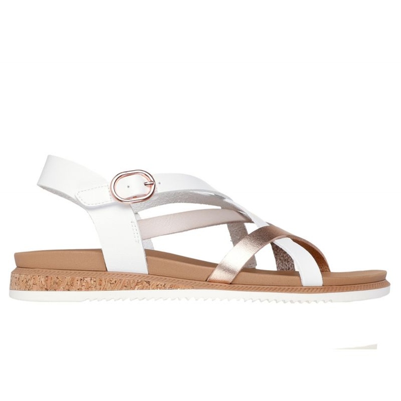Sandals Skechers Bobs Desert Kiss BAIXO - PATO CLANEIRA EM 114709 -WHT branco