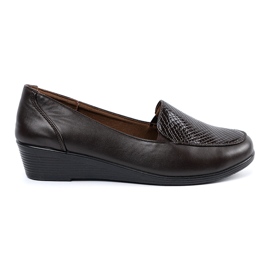 Shelvt Sapatos marrons de cunha bege