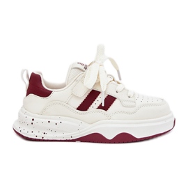 Boto Tênis infantis na plataforma bege e bege Grellio Boto Tênis infantis na plataforma bege e bege Grellio