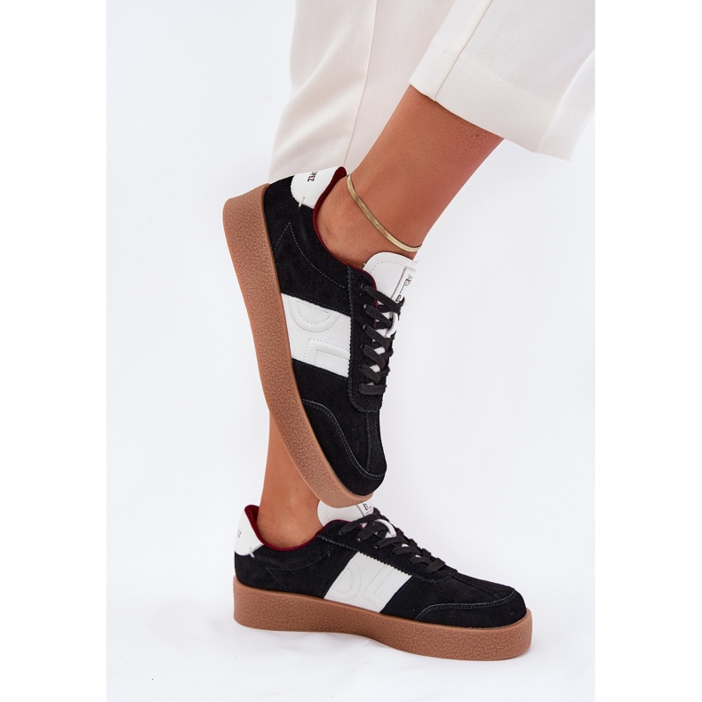 Camurça feminina tênis Big Star de Daniel Lopez SS2D4021 Black preto