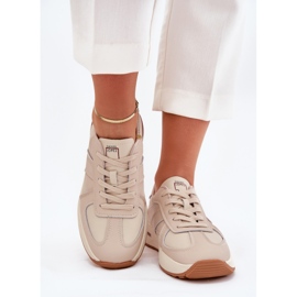 Sapatos de couro feminino tênis Big Star de Daniel Lopez SS2D4043 Beige bege Sapatos de couro feminino tênis Big Star de Daniel Lopez SS2D4043 Beige bege