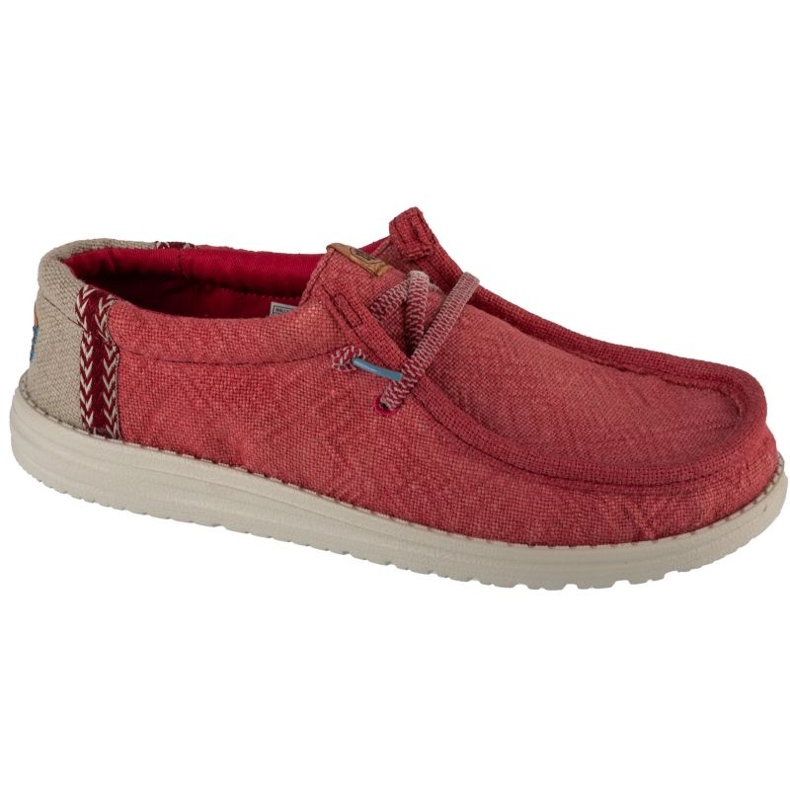 Hey Dude Ei cara wally juta m 43085-79b sapatos vermelho