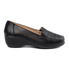 Shelvt Black OpenWork Sapatos femininos preto