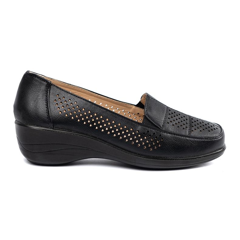 Shelvt Black OpenWork Sapatos femininos preto