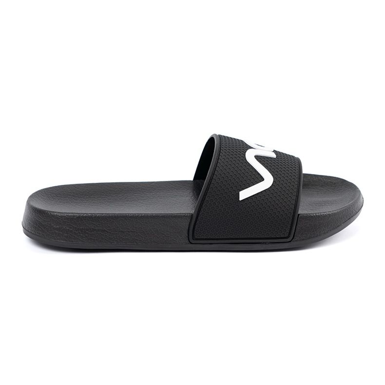 Shelvt Flip -flops pretos com a inscrição