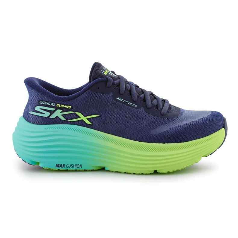 Sapatos de deslizamento de amortecimento de skechers max em 129473-nvlm