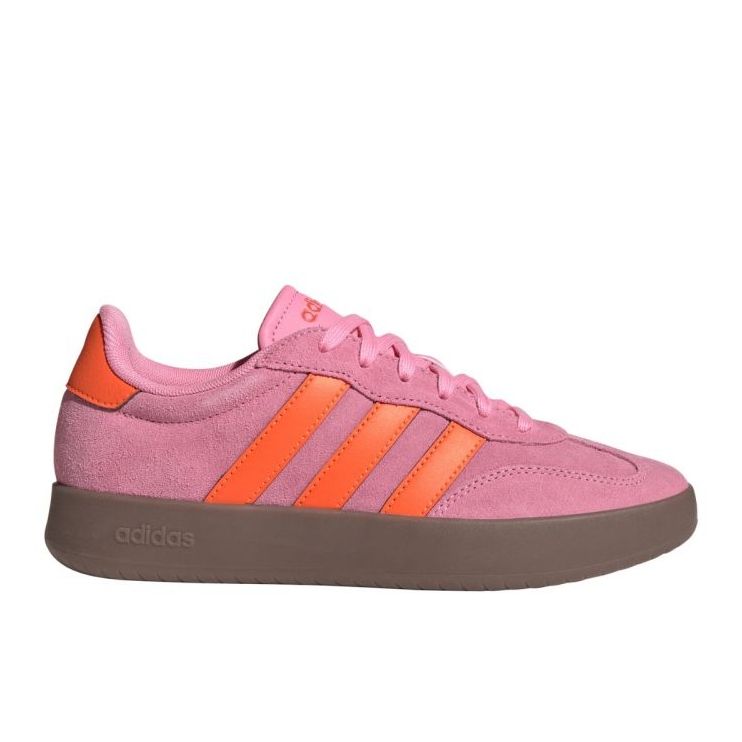 Adidas barrado sapatos em JR1200 rosa