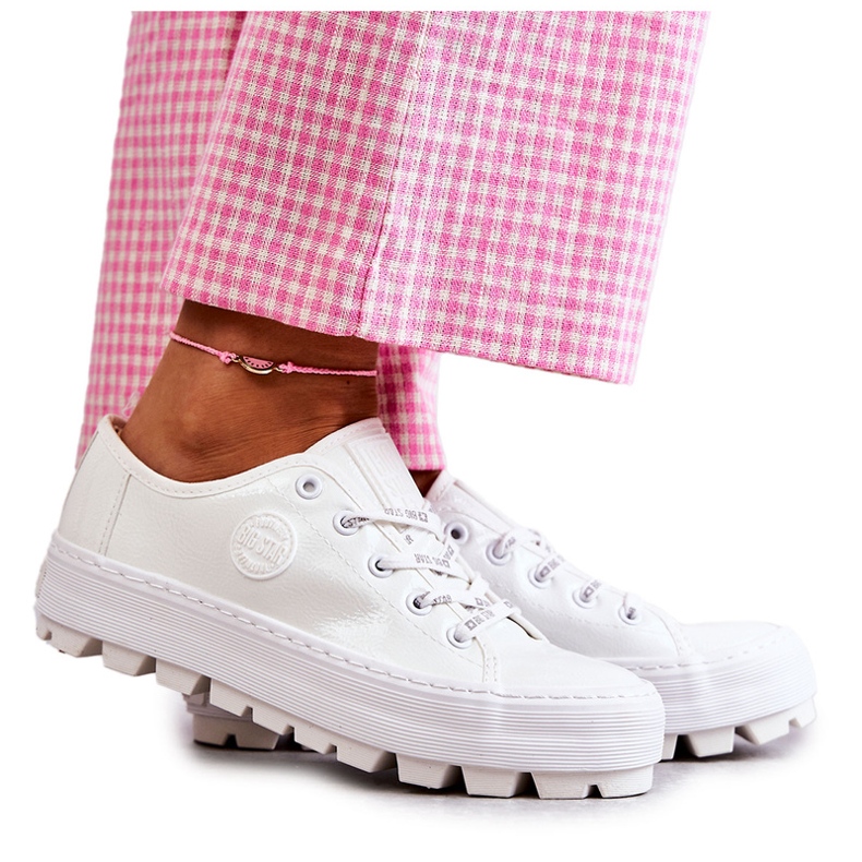 Tênis femininos pintados Big Star KK274045 Branco