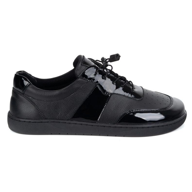Olivier Sapatos Barefoot Shoes femininos Minimalista Couro ARIA Wide Floter Black