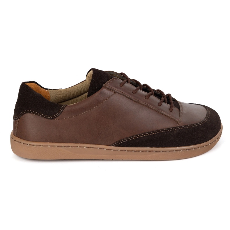Olivier Polonês Sapatos Barefoot Men Leather Brown Reno castanho