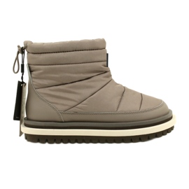Botas femininas de Tommy Hilfiger, ou seja, bota acolchoada EN0EN02725 bege