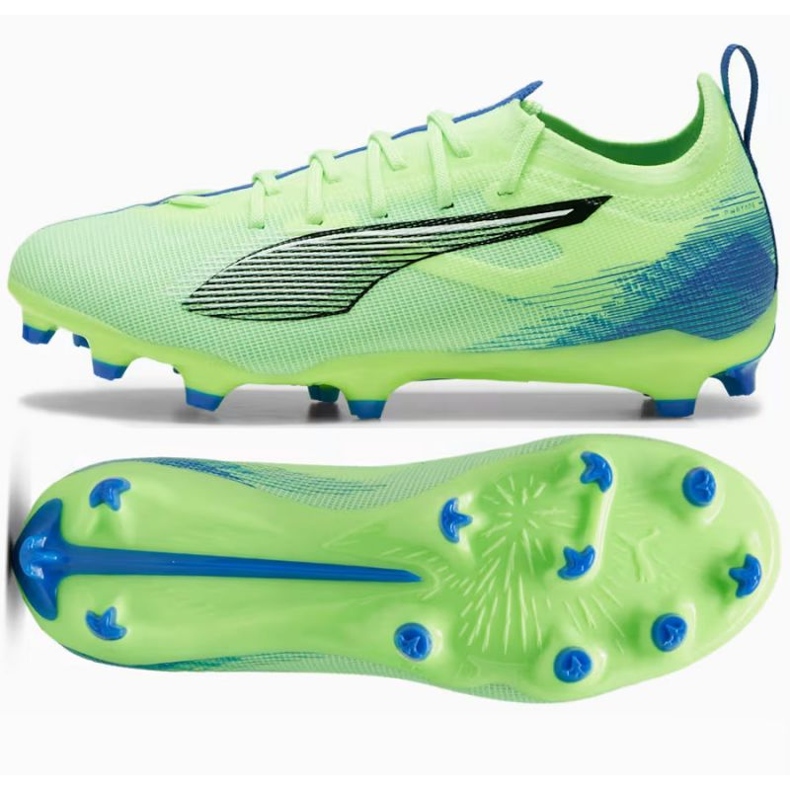 Puma Ultra 5 Pro FG/AG JR 107693-03 Sapatos de futebol verde