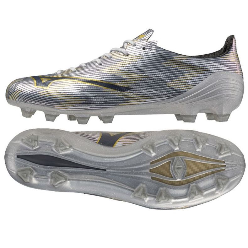 Mizuno Afla II Japão FG M P1GA256004 Sapatos de futebol cinza