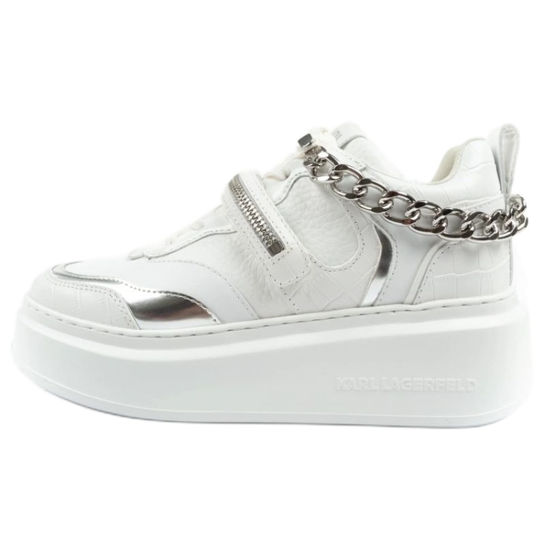 Sapatos esportivos femininos Karl Lagerfeld Anakapri KL63543 01s branco