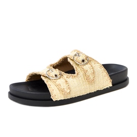 Flas trançadas bege com fivela de Sameli Flas trançadas bege com fivela de Sameli