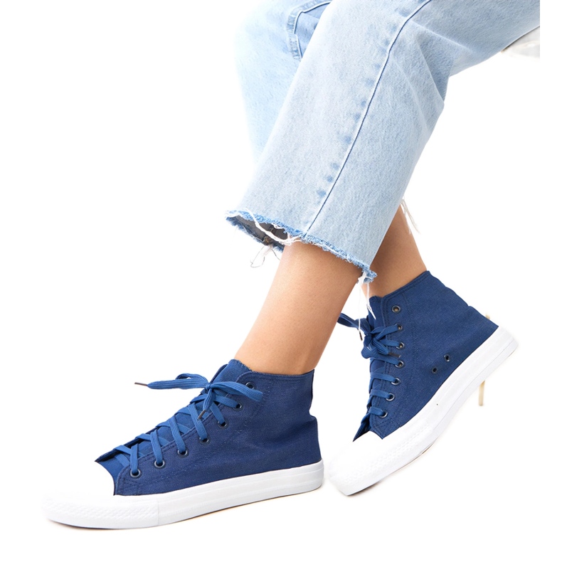 Jeans High Sneakers Gan azul