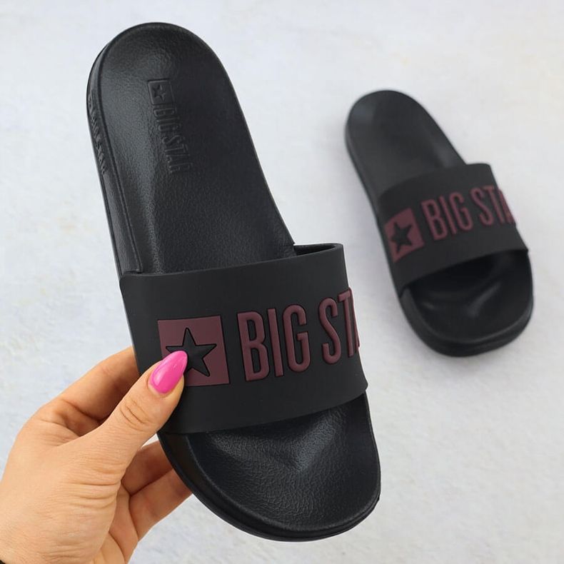 Black Big Star SS274708 Beach Beach Flaps preto