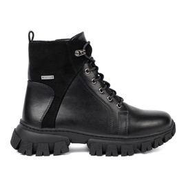 Botas pretas com uma enorme sola e um controle deslizante de Sergio Leone preto
