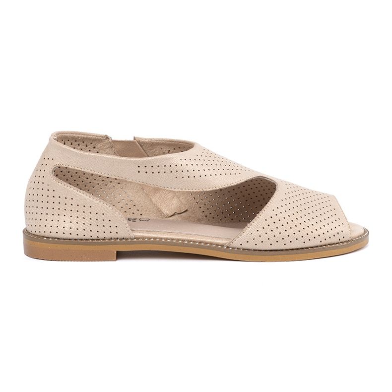 Goodin Sandálias douradas em uma sola plana dourado