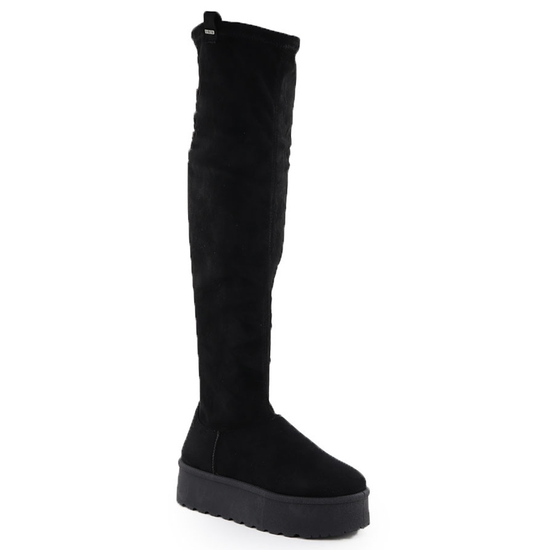 Botas femininas na plataforma Black Big Star SS274264