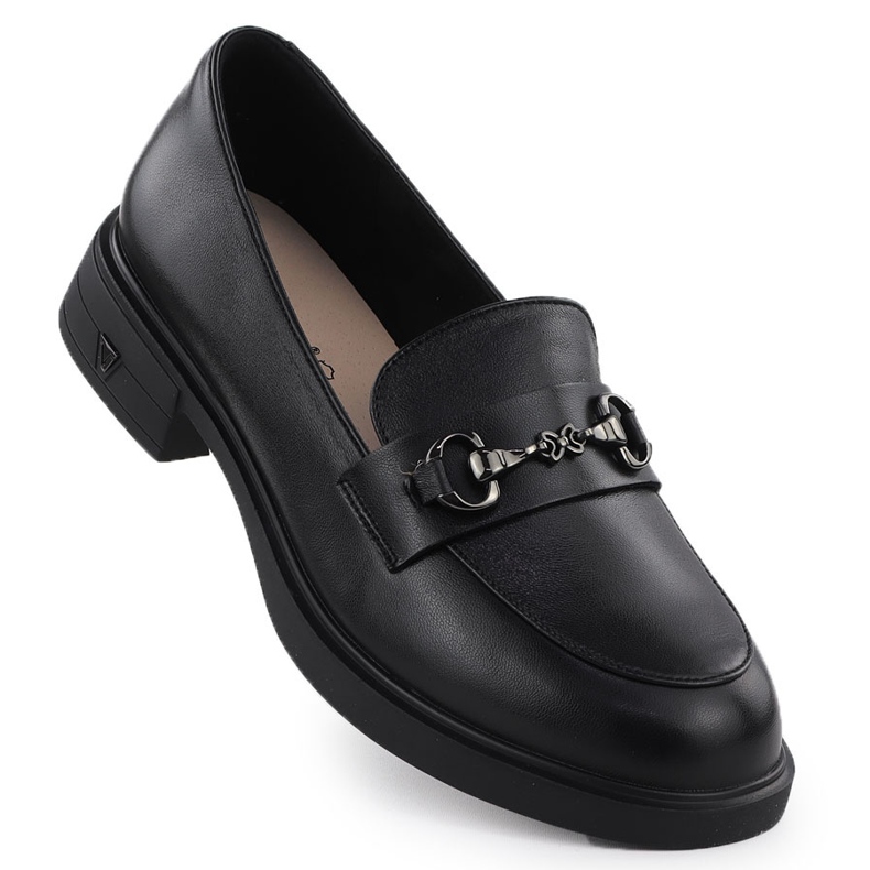 Sapatos de couro feminino Belas Belas Vinceza 39958 preto