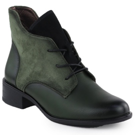 Jezzi Botas verdes isoladas femininas ASA198-15