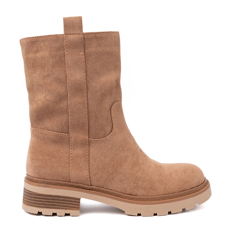 Shelvt Botas de camec minimalistas feitas de camurça macia