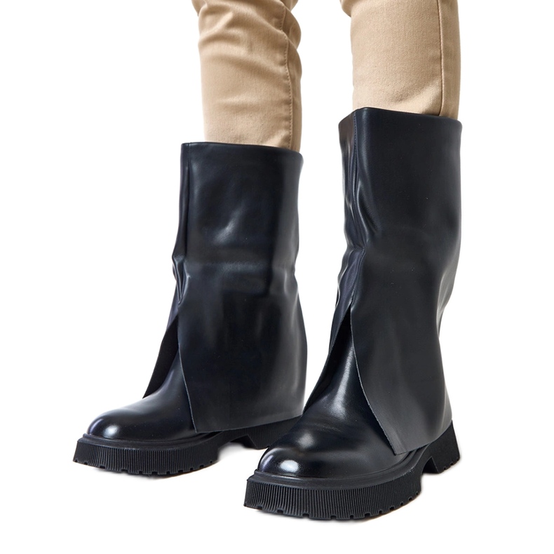Botas pretas com um Rozalia superior elevado preto