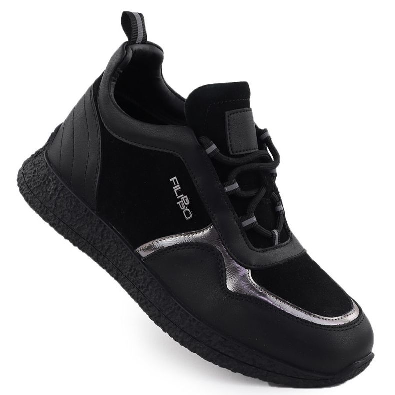 Sapatos de couro feminino isolados na plataforma czarne filippo dp7406