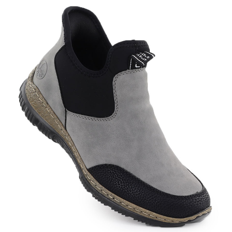 Botas confortáveis femininas, inserido Grey Rieker N3280-42