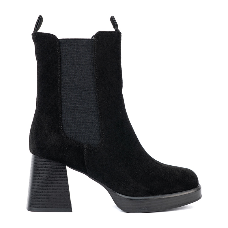 Shelvt Botas elegantes no poste com inserções flexíveis preto