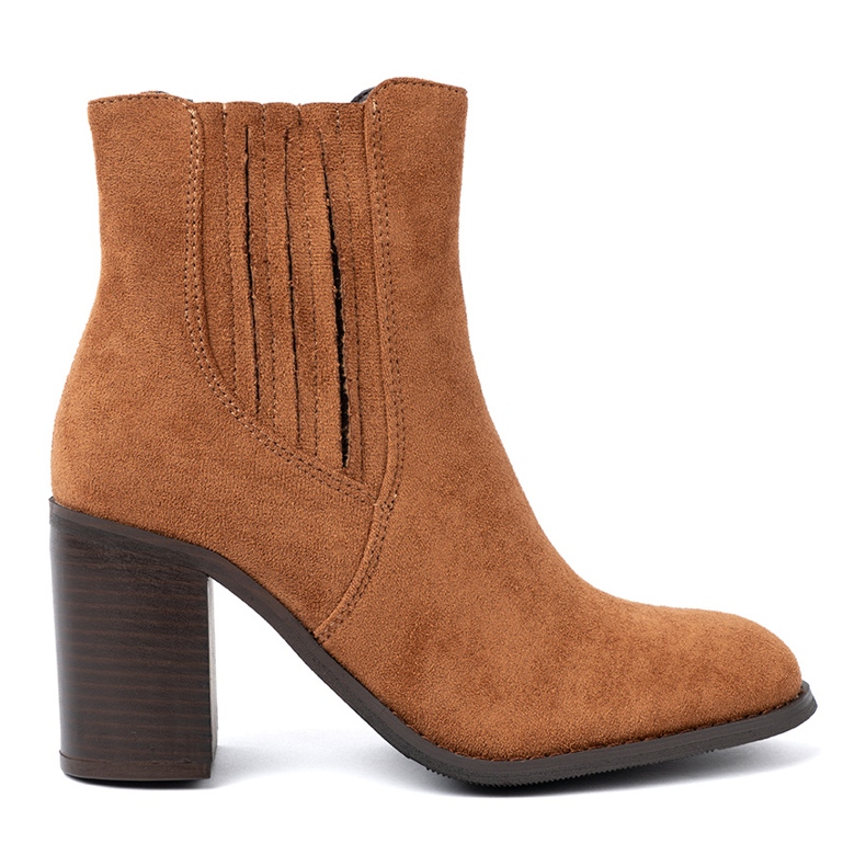 Shelvt Botas de caramelo no posto de camurça ecológica