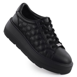 Sapatos acolchoados na plataforma Filippo em DP7285 PAW639A preto