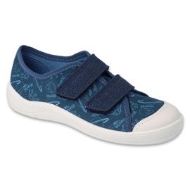 Tênis infantil Befado com velcro 772Y016 azul marinho