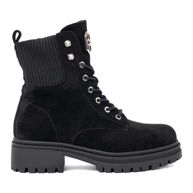 Shelvt Trabalhadores negros elegantes com cristais brilhantes preto