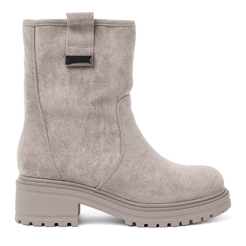 Shelvt Botas cinza confortáveis ​​em uma sola enorme