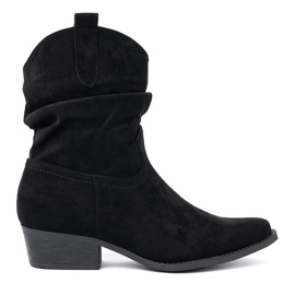 Shelvt Botas de mulheres negras com um corte clássico preto