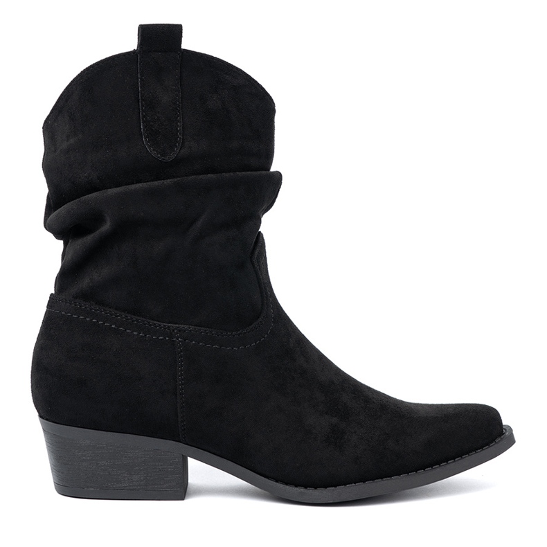 Shelvt Botas de mulheres negras com um corte clássico preto