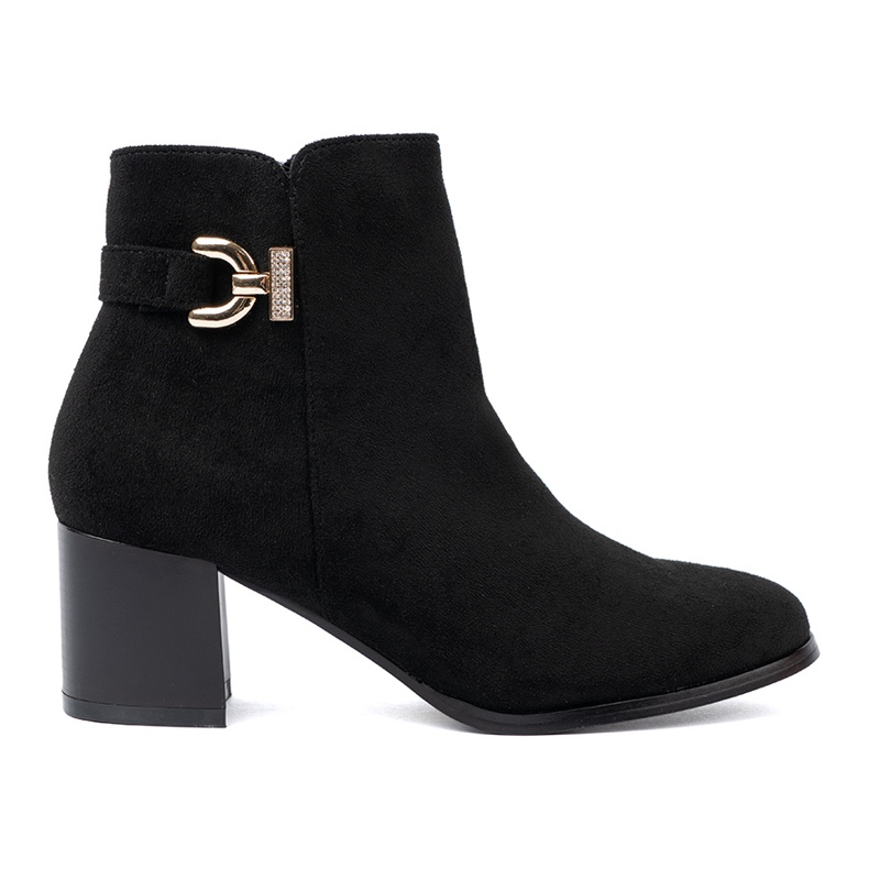 Shelvt Botas pretas elegantes com decoração elegante preto