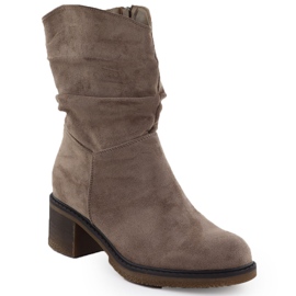 Botas de camurça feminina Beige Potocki Z25-CN51303 bege