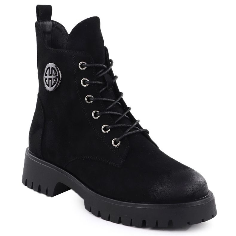 Botas isoladas de camurça Black Potocki Z25-SZ12672 preto