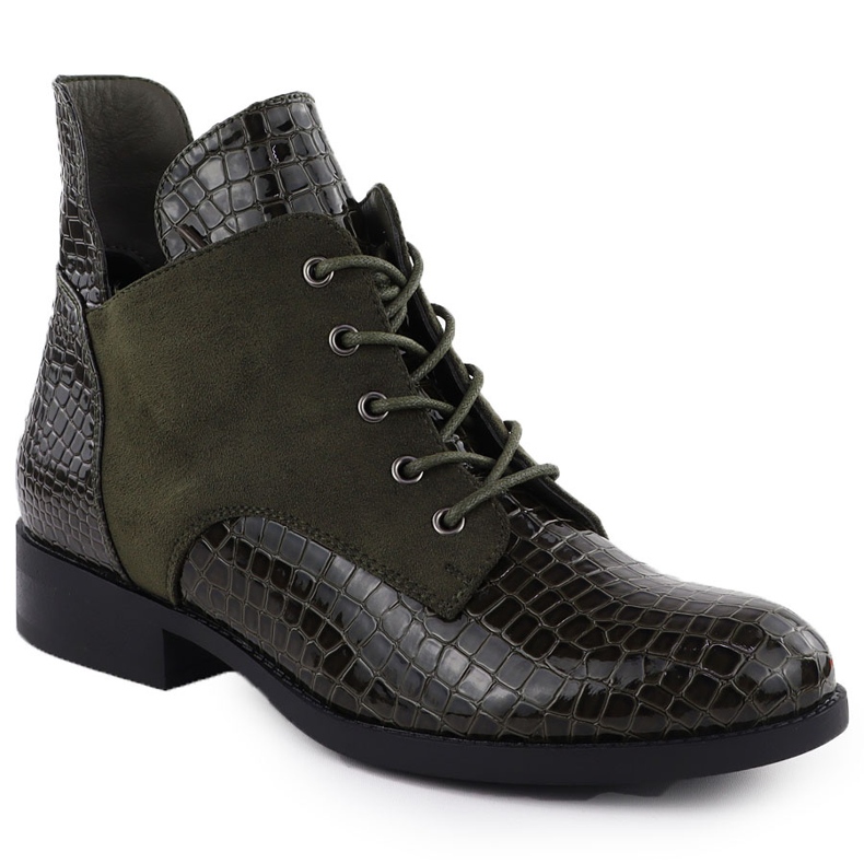 Botas pintadas para mulheres Krokie Green Vinceza 26-16477 verde