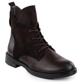 Botas de camurça feminina Brown Potocki Z25-SZ12080 marrom